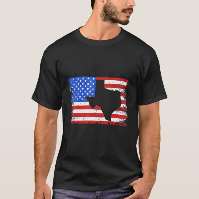 Camiseta Destaque de Sinalizador do Texas American Incomoda (Frente)