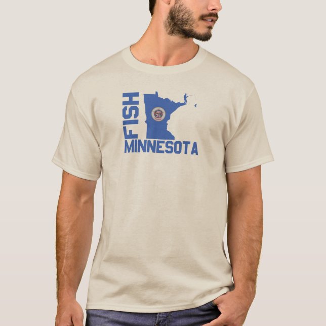 Camiseta Destaque do Estado de Fish Minnesota (Frente)