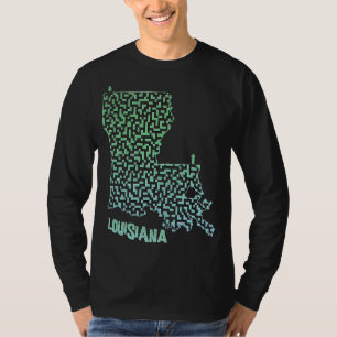 Camiseta Destaque do Estado de Louisiana Maze & Labyrinth
