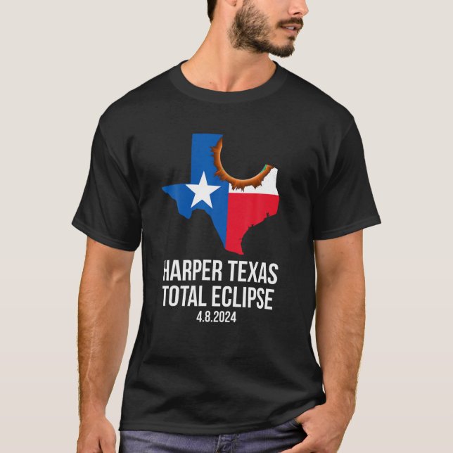 Camiseta Destaque do Estado TX do Harper Texas Total Eclips (Frente)