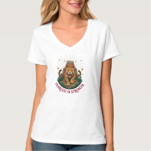 Camiseta Destemida em Força Gráfica de Onça Asteca Feminina
