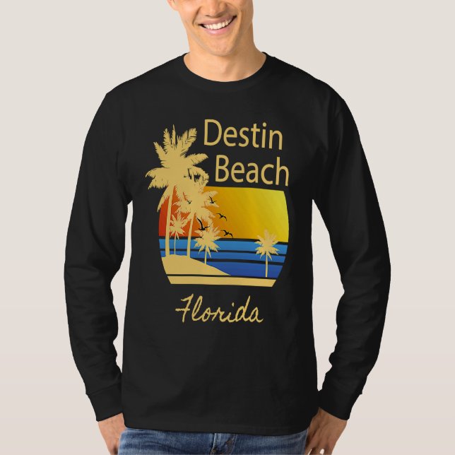 Camiseta Destin Beach Florida Souvenir  Graphic (Frente)