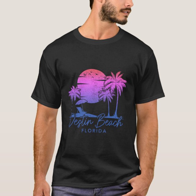 Camiseta Destin Beach Flórida Surfer de Surf Fl da Flórida (Frente)