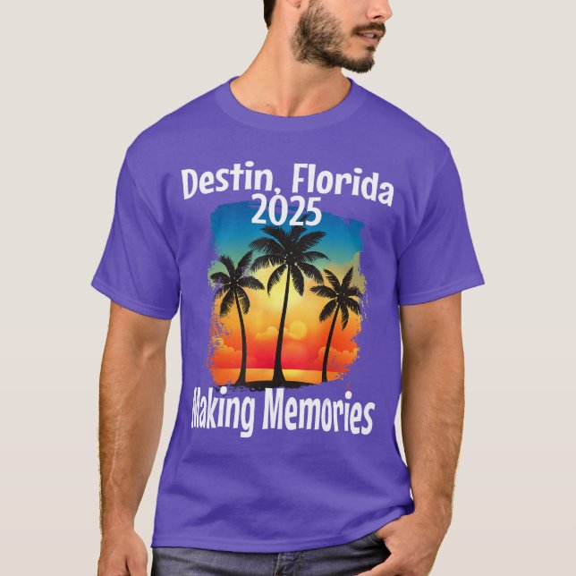 Camiseta Destin Florida 2025 Memórias do Fazer Férias de Pr (Frente)