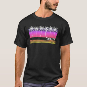 Camiseta Destin Florida Retro Style Vintage Beach Sunset 70