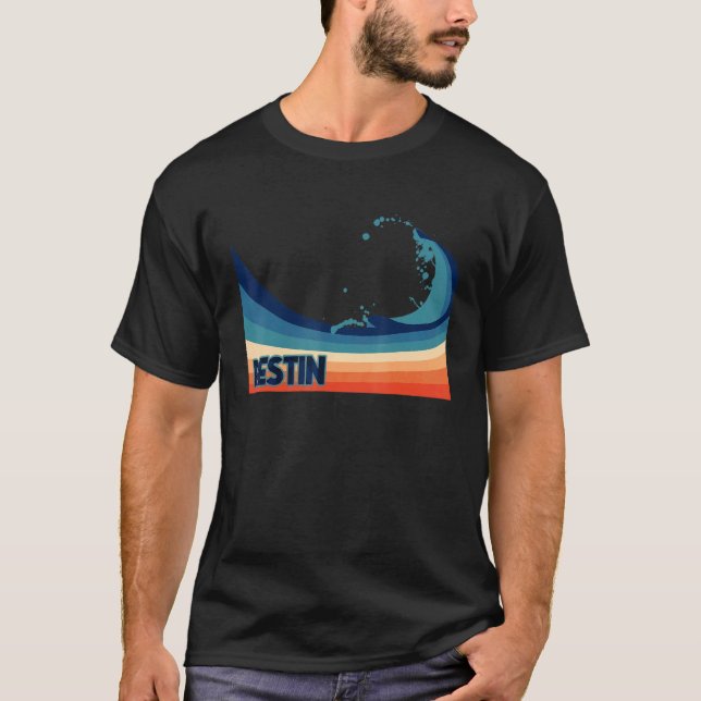 Camiseta Destin Florida Retro Surf Sailing & Fisheries Vaca (Frente)