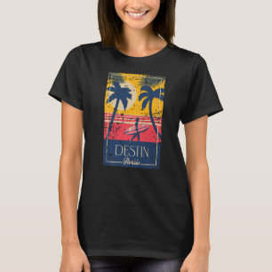 Camiseta Destin Florida Retro Surfer Beach Distresse