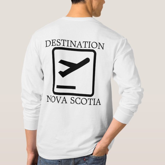 Camiseta Destino à Nova Escócia Oriental Hoodie T (Verso)