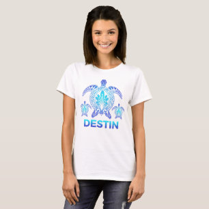 Camiseta Destino da Flórida FL Ocean Blue Sea Turtle Souven