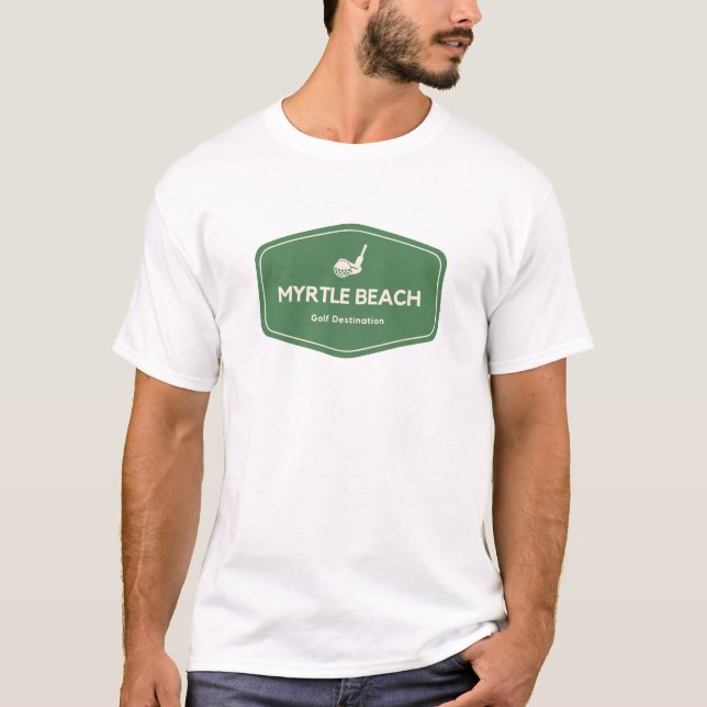Camiseta Destino de Golfe da Carolina do Sul de Myrtle Beac (Frente)