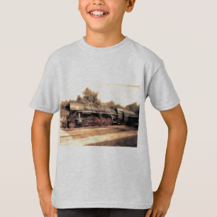 Camiseta Destino do motor a vapor a vapor da estrada de fer