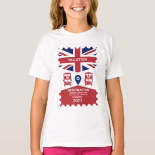 Camiseta Destino Londres Reino Unido Férias
