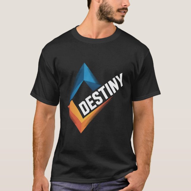 Camiseta Destiny Motivational T-Shirt | Modern Geometric Gr (Frente)