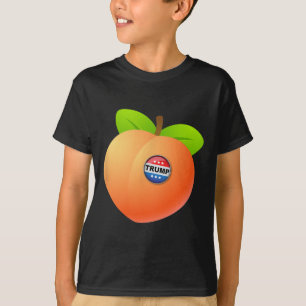 Camiseta Destituir Trump - Pêssego Com Botão Trump Anti Tru