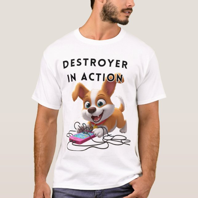 Camiseta Destroyer Puppy in Action (Frente)
