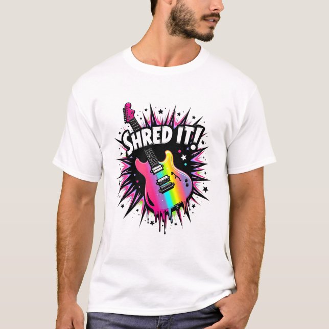 Camiseta Destrua! Guitar Hero Pop Art (Frente)