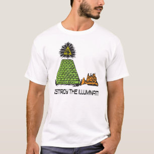 Camiseta Destrua o Illuminati - t-shirt da escavadora