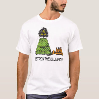 Camiseta Destrua o Illuminati - t-shirt da escavadora