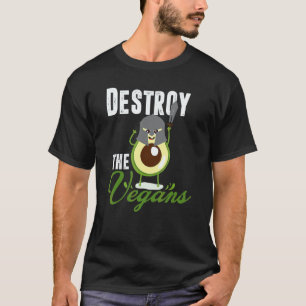 Camiseta Destrua Os Veganos Vegetariano Guacamole Fresco d