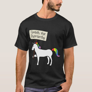 Camiseta DestruaO Patriarcado Unicórnio Branco Presente Rel