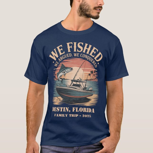 Camiseta Destruição de pesca familiar personalizada, Flórid (Frente)