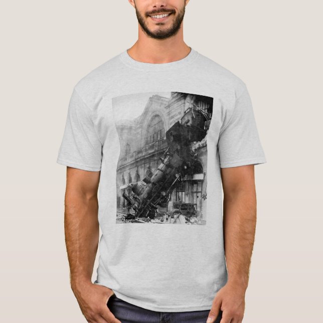 Camiseta Destruição do trem em Montparnasse (1895) (Frente)