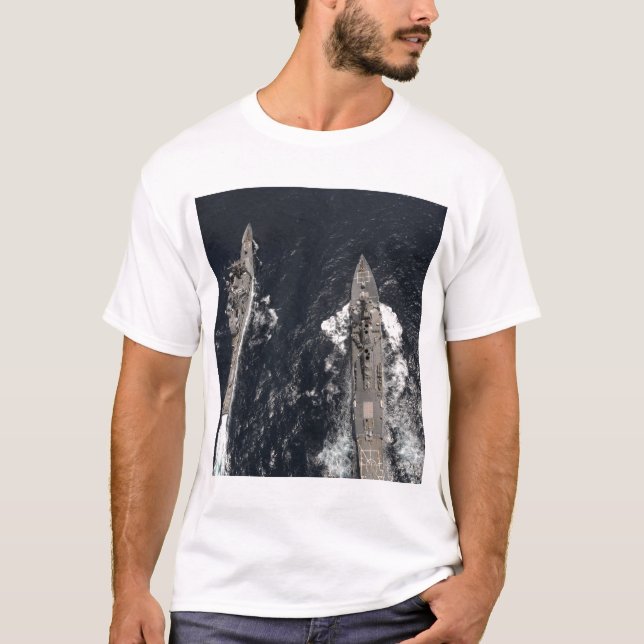 Camiseta Destruidor de mísseis guiados USS Gridley (Frente)