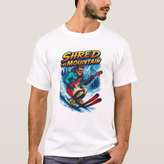 Camiseta Destruindo de ambas as maneiras Esquiando e Tocand