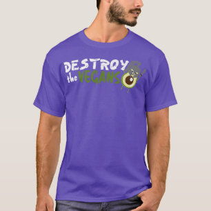 Camiseta Destruir Os Veganos, Avocado Para Homens Mulheres