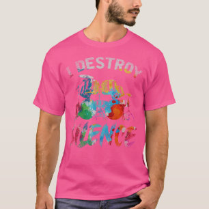 Camiseta Destruo Silence Engraçado Drummer Colorido Conjunt