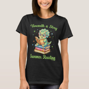Camiseta Desvendar uma história triceratops dinossauro lend