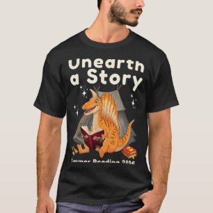 Camiseta Desvendar uma história verão leitura 2026 spinosau
