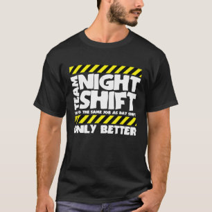 Camiseta Desvio noturno da equipe de trabalhadores da fábri