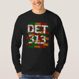Camiseta DET 313 Código de Área de Detroit Grafite