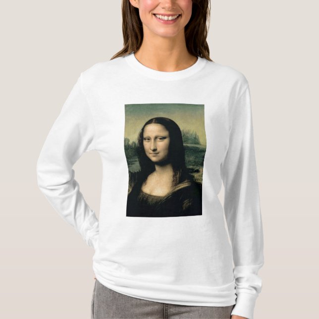 Camiseta Detalhe da Mona Lisa, c.1503-6 (Frente)