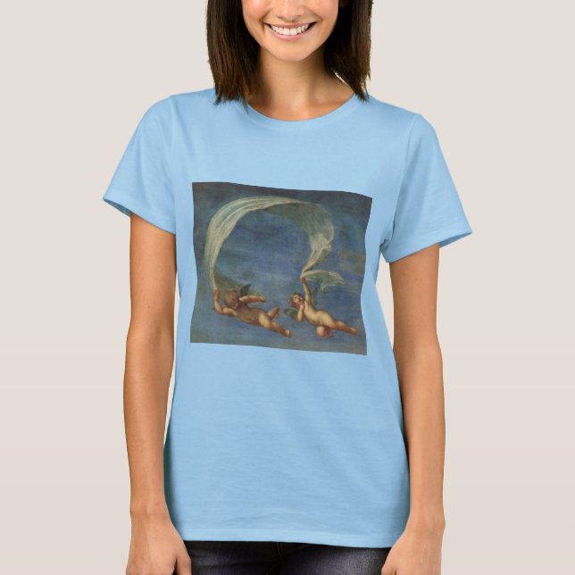 Camiseta Detalhe de anjos de Adonis Led por Cupids de Alban (Frente)