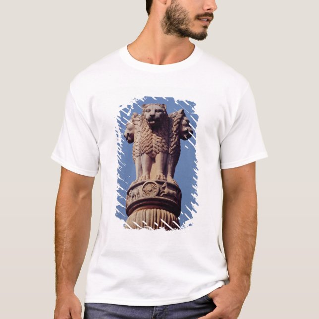 Camiseta Detalhe de uma coluna de Ashoka (Frente)