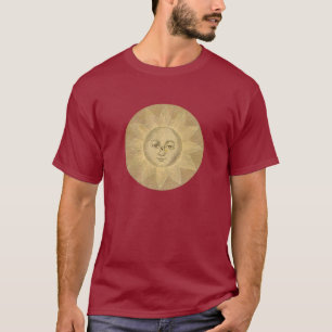 Camiseta Detalhe do Sol no Mapa Antiquado de Bowles, cerca