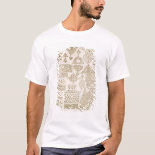 Camiseta Detalhes de ornamentação para os braços, beiras