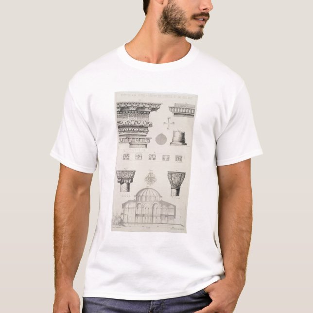 Camiseta Detalhes de seção transversal e arquitectónicos de (Frente)