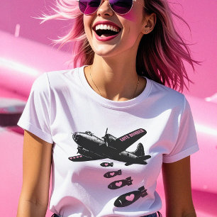 Camiseta Detalhes Rosa do Bombardeiro de Amor Estratégico