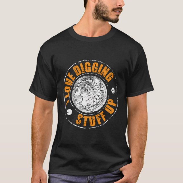 Camiseta Detecção de metal com capa comprida Detecção de ma (Frente)