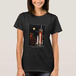 Camiseta Detecção de Shuttle Espacial e Lua Completa em 200