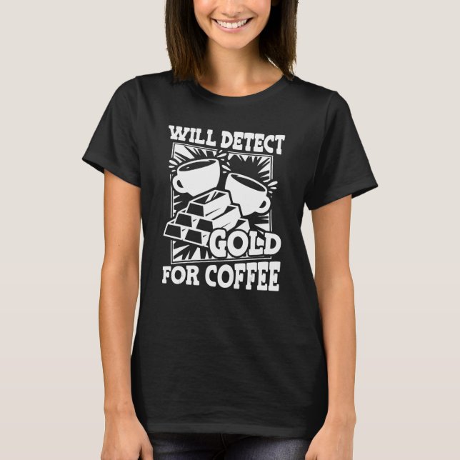 Camiseta Detectará Dourado Para O Café Aurum Miner Gol (Frente)