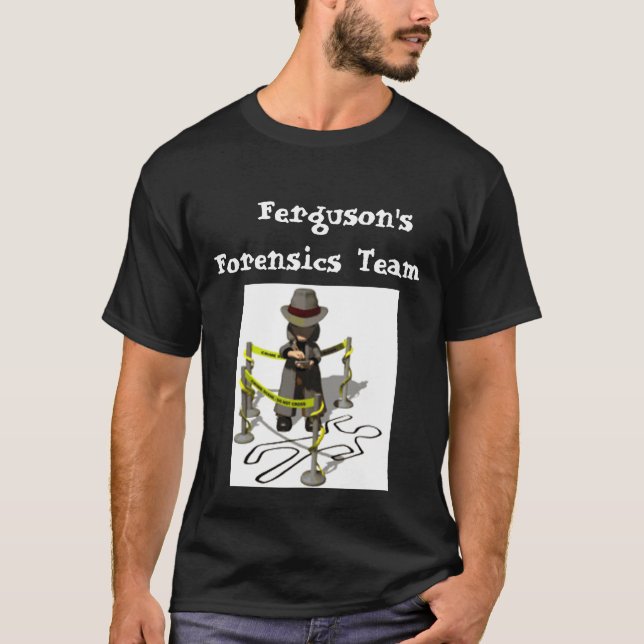 Camiseta detective_crime_scene_lw,    Ferguson'sForensics… (Frente)
