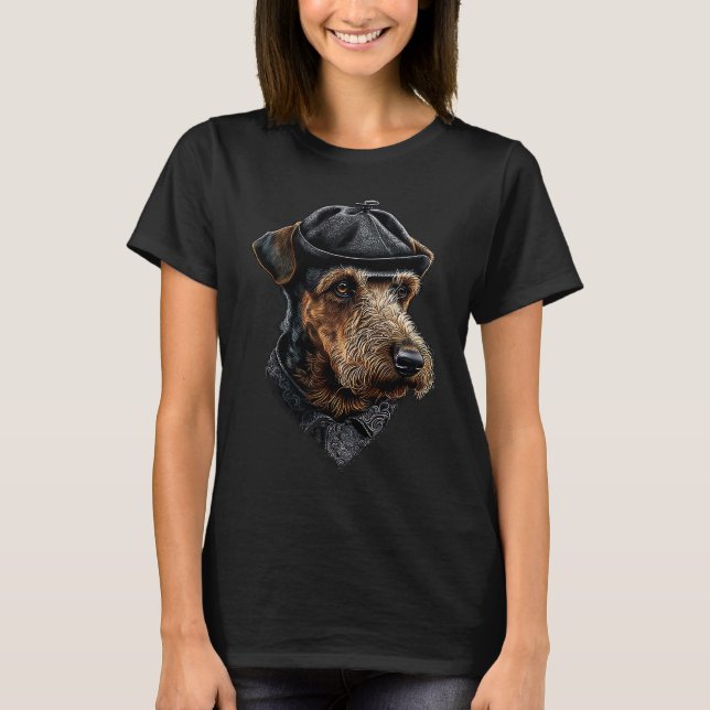 Camiseta Detective dog Airedale Terrier (Frente)