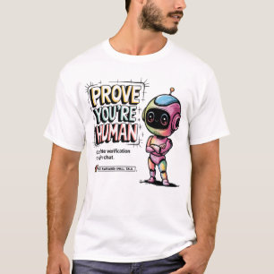 Camiseta 🤖 Detector de Bot Engraçado verifique se você é h