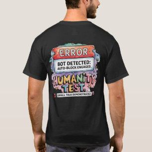 Camiseta 🤖 Detector de Bot Engraçado verifique se você é h