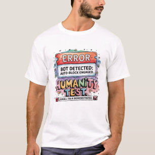 Camiseta 🤖 Detector de Bot Engraçado verifique se você é h