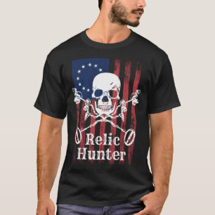 Camiseta Detector de Metais do Relic Hunter Skull e Cross D